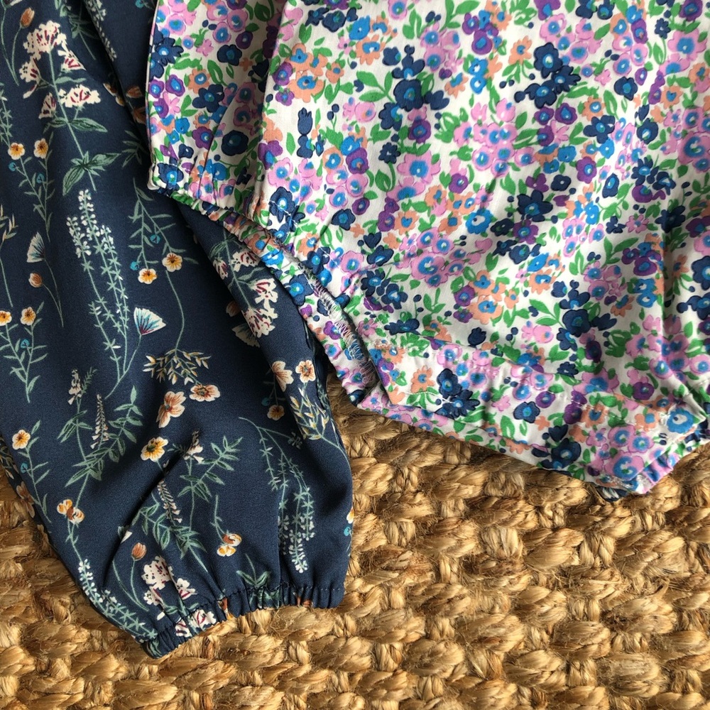 New w Tag: SET OF TWO . Bisby Bubble Romper and Mabel & Honey LS Boho Romper. - Picture 8 of 13